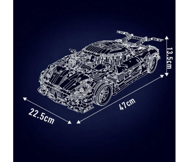 Mould King Klocki konstrukcyjne Supersamochód Koenigsegg 3063 el. - 1551541 - zdjęcie 4